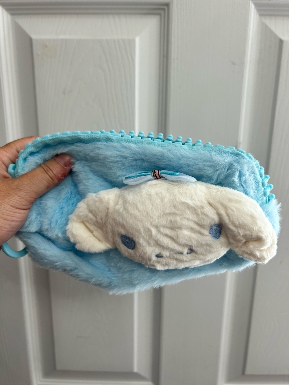 4/$50 SANRIO Blue Plush Bunny Ear Pouch